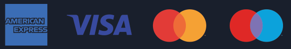 All Major Credit Cards Accepted - Visa Master Amex